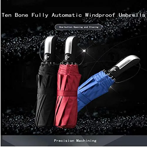 10 Ribs Travel Umbrella UV Protection Auto Open Close Cartoon,Blue Tones Wave Sea Image Open Sky