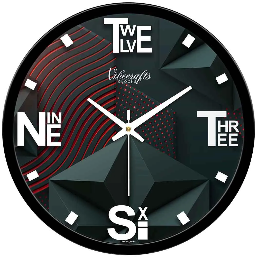 3D Abstract Pattern Designer Wall Clock