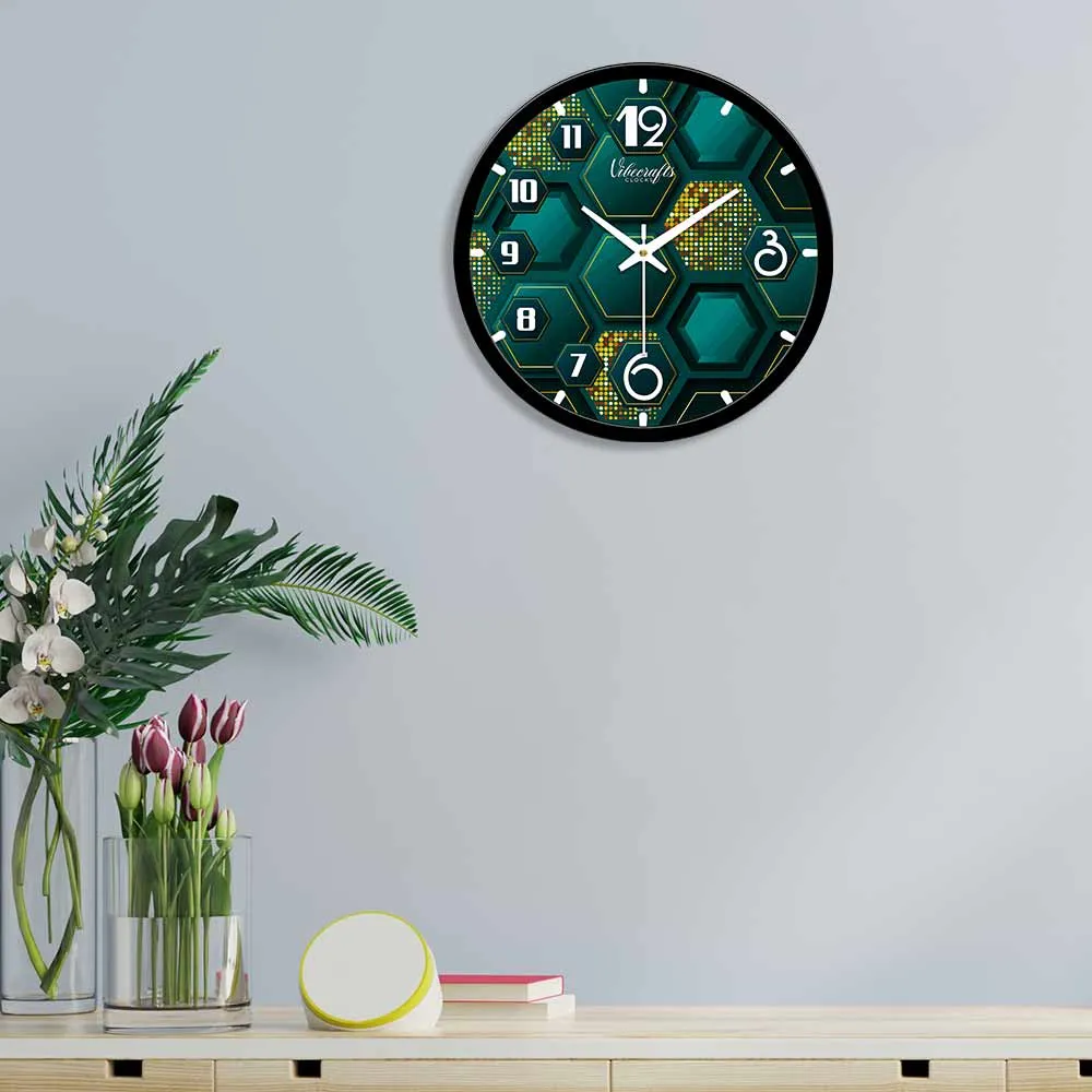 3D Hexagon Shape Pattern Designer Wall Clock