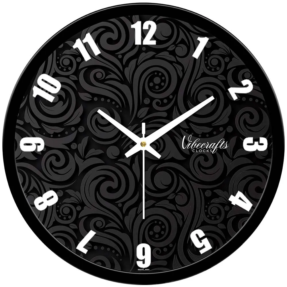 Abstract Black Mandala Designer Wall Clock