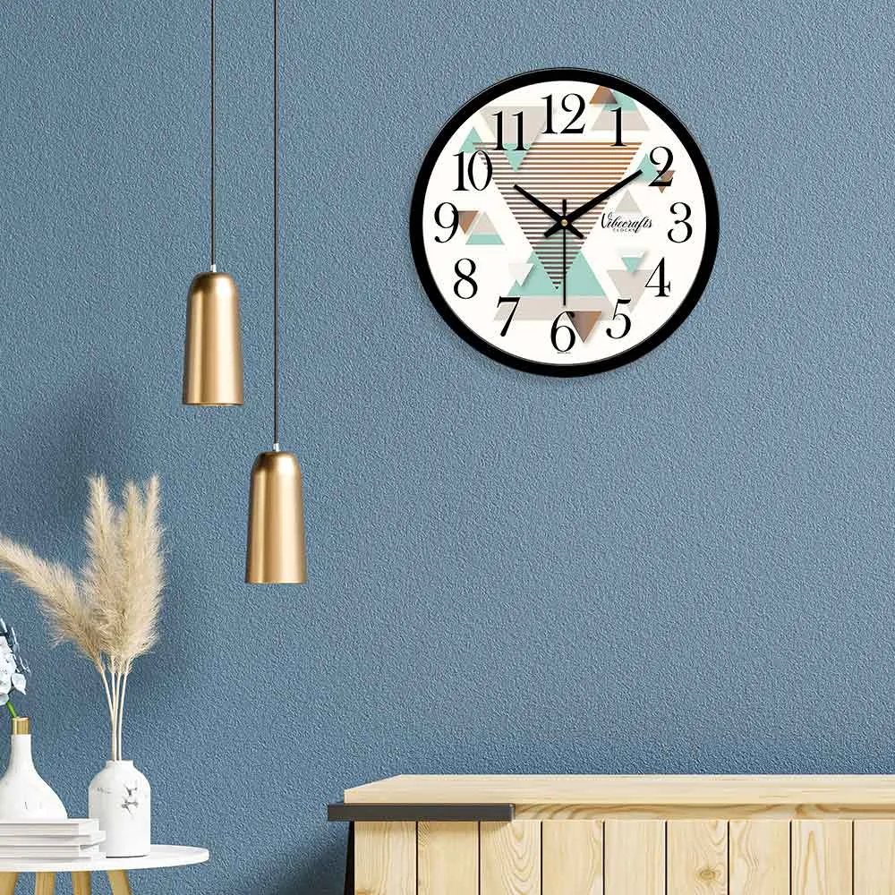 Abstract Triangles Premium Wall Clock