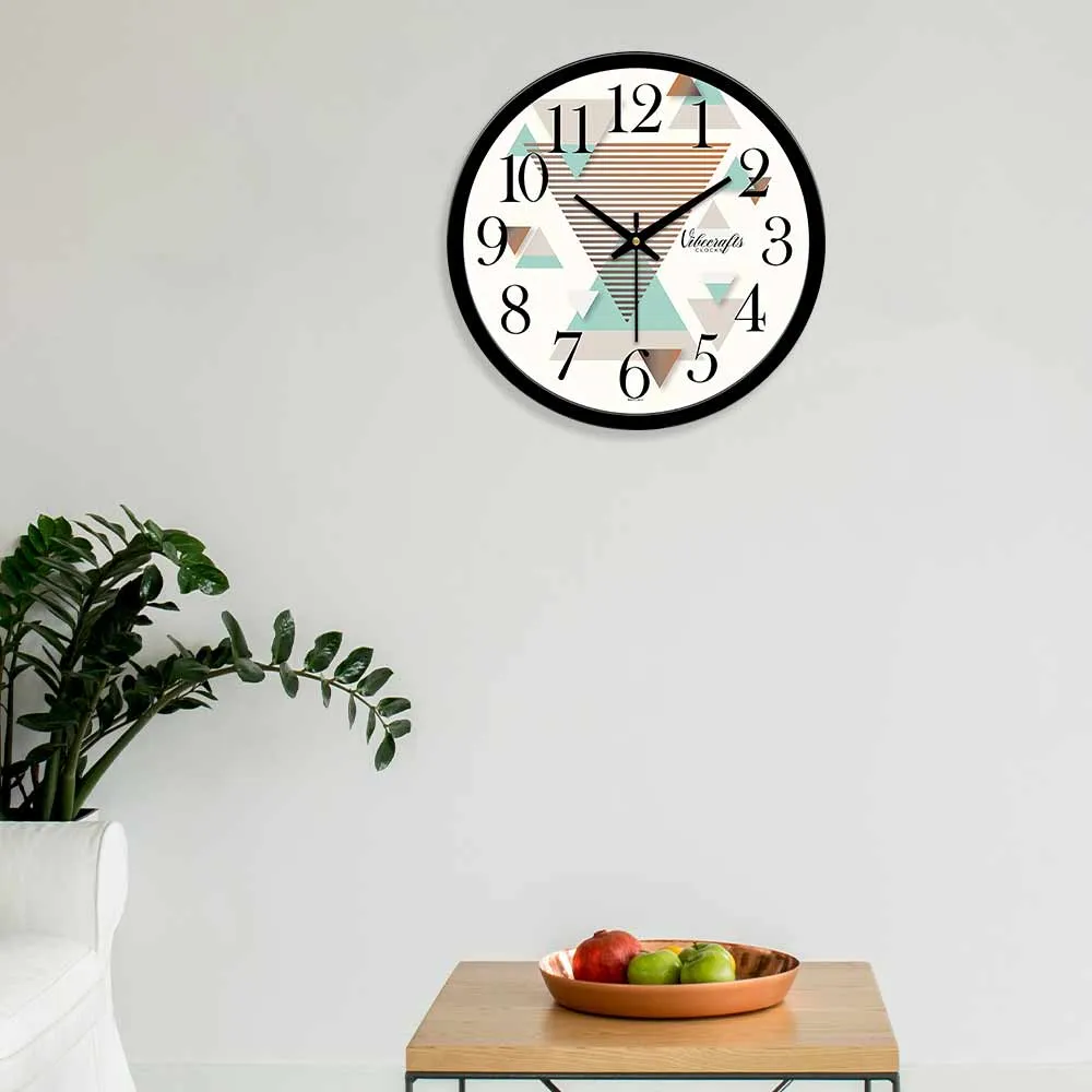 Abstract Triangles Premium Wall Clock