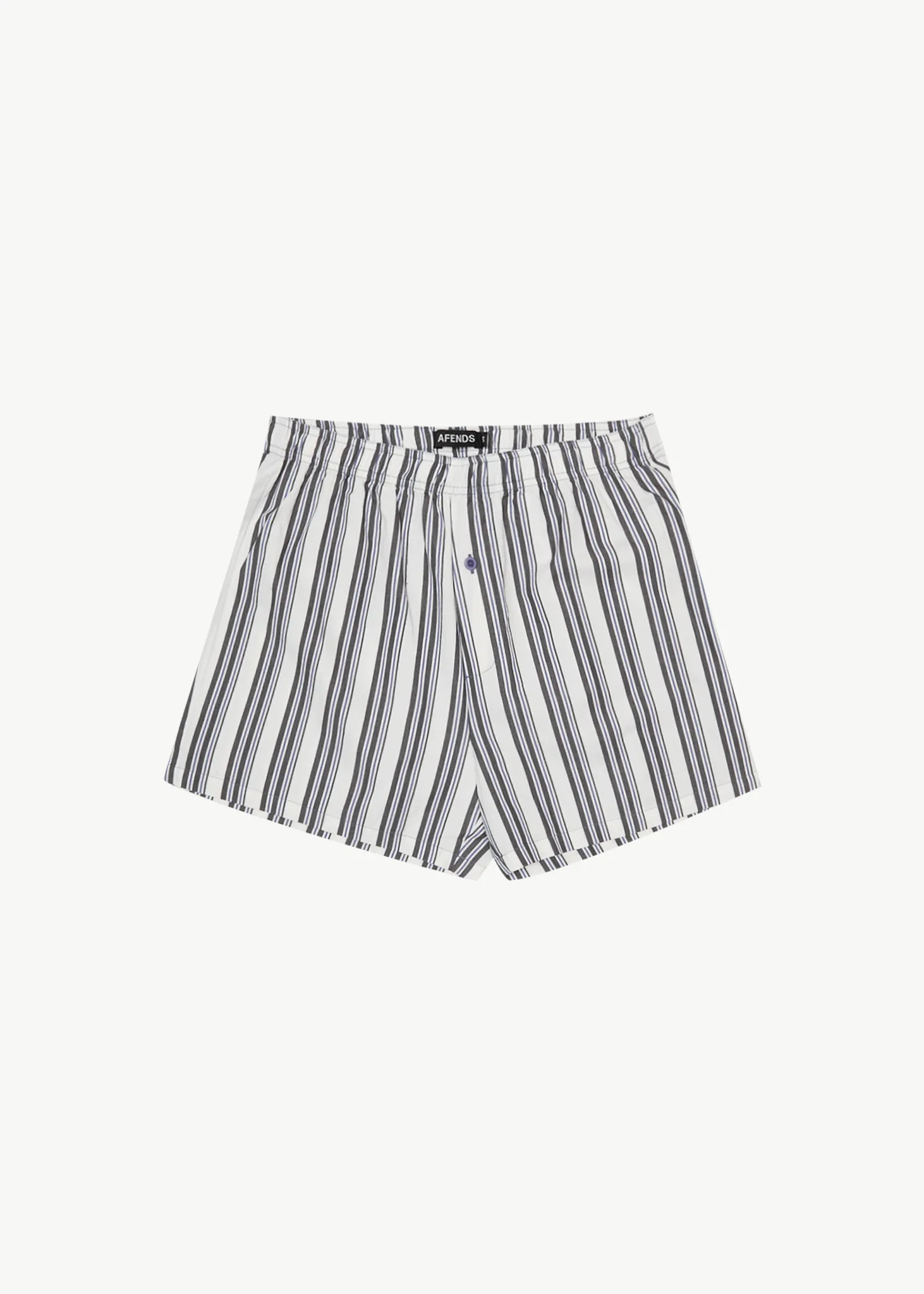 AFENDS Mens Line Up - Boxer Brief One Pack - White Stripe