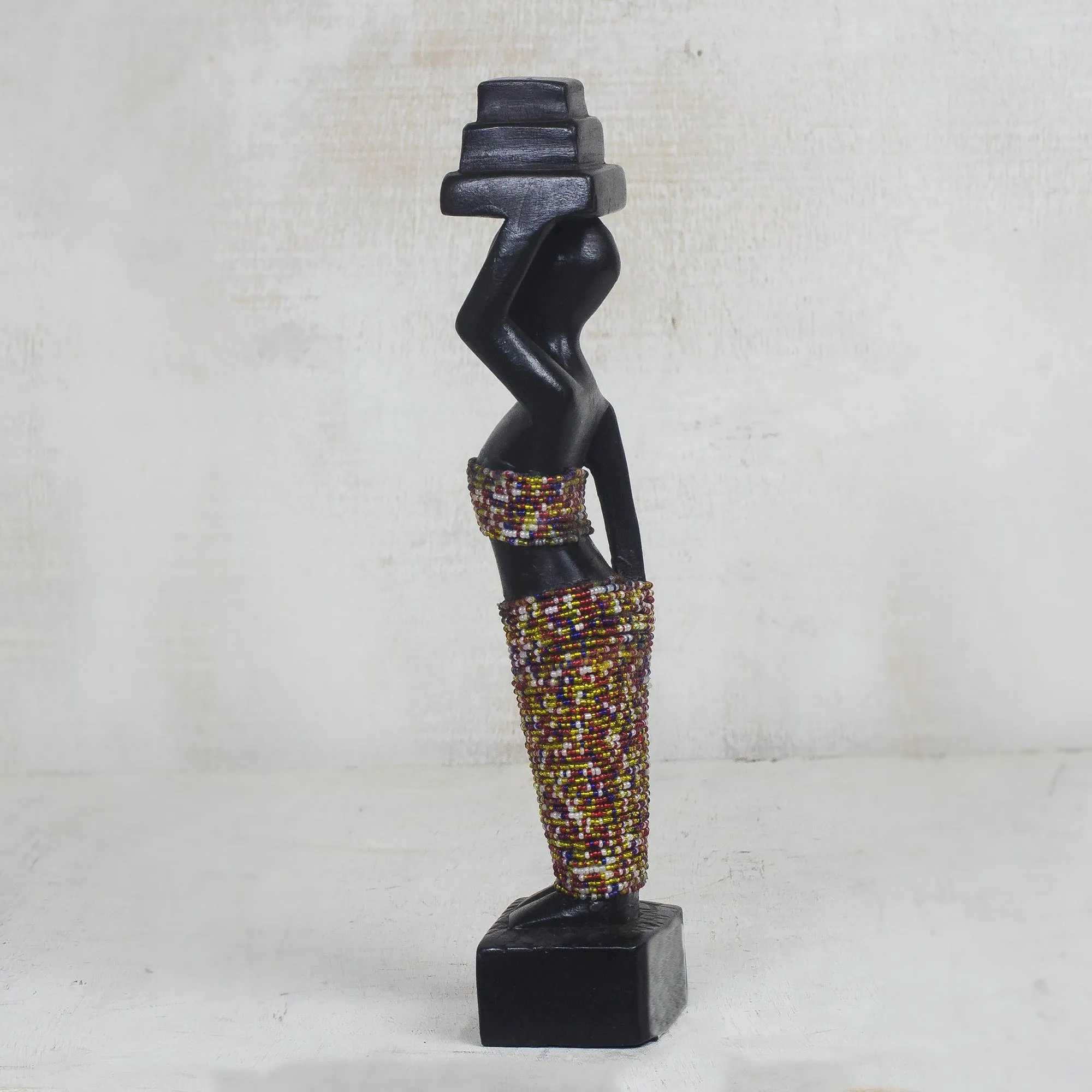 Akonobaa Handmade Sese Wood African Statue Sculpture