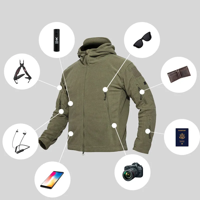 Archon Warm Fleece Hooded Tactical Military Jacket Coat