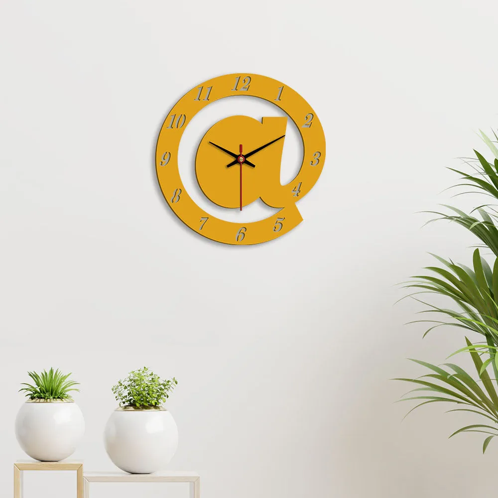 Arroba Logo Designer Wooden Wall Clock