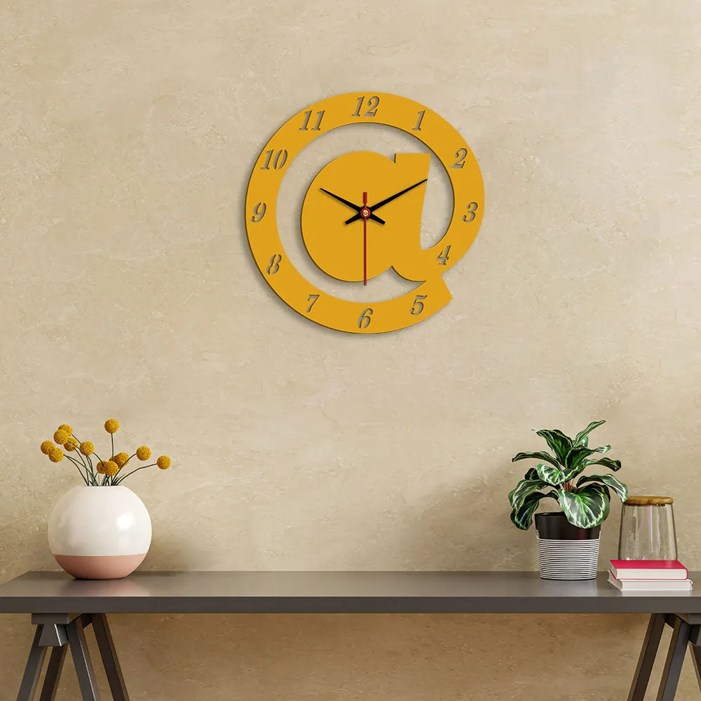 Arroba Logo Designer Wooden Wall Clock