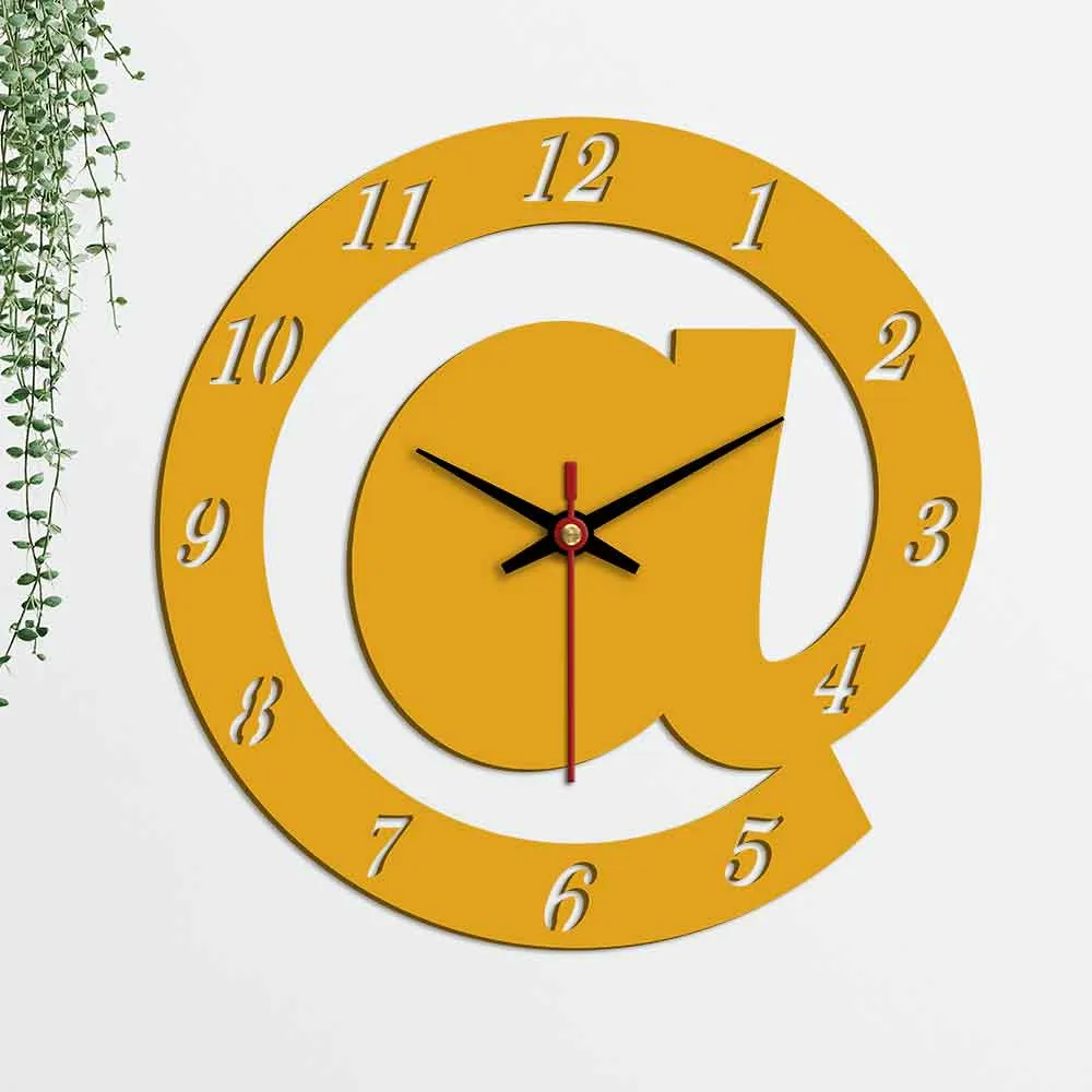 Arroba Logo Designer Wooden Wall Clock