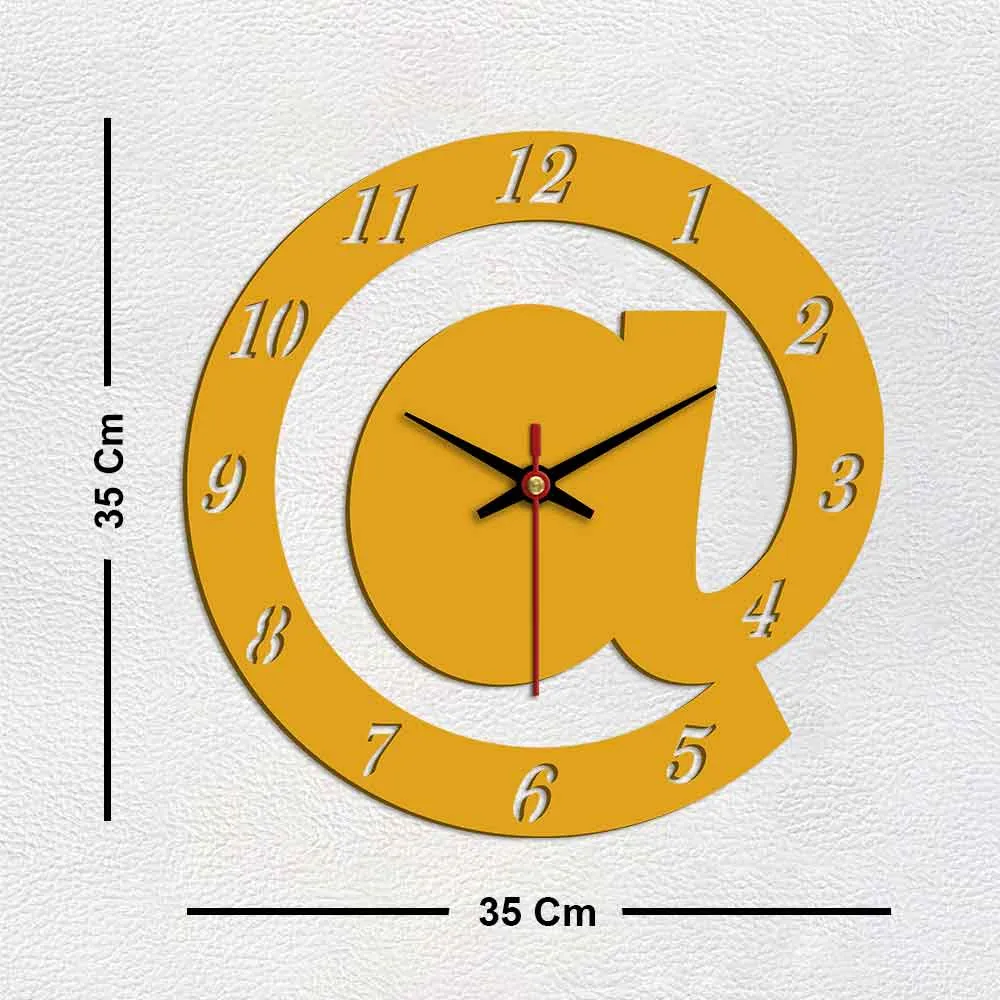 Arroba Logo Designer Wooden Wall Clock