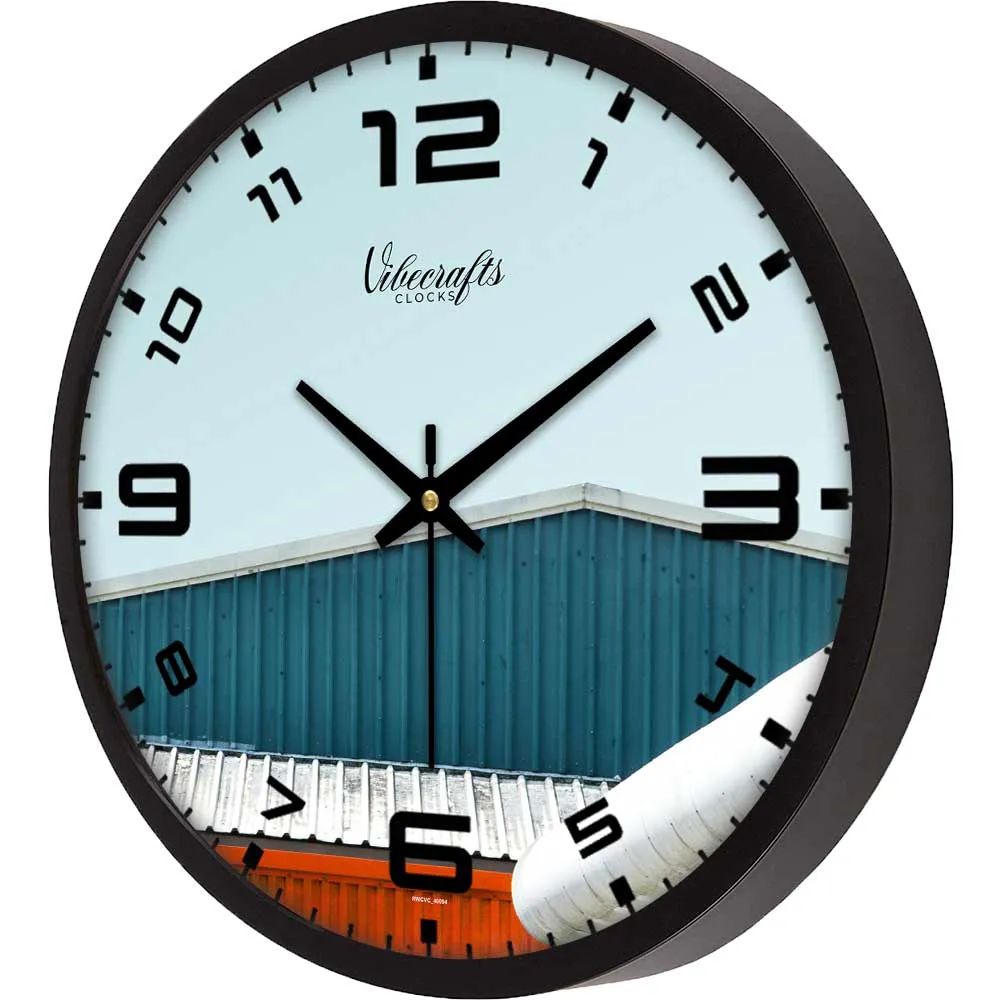 Beautiful Building Corner Designer Wall Clock