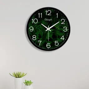 Beautiful Green Leafs Designer Wall Clock