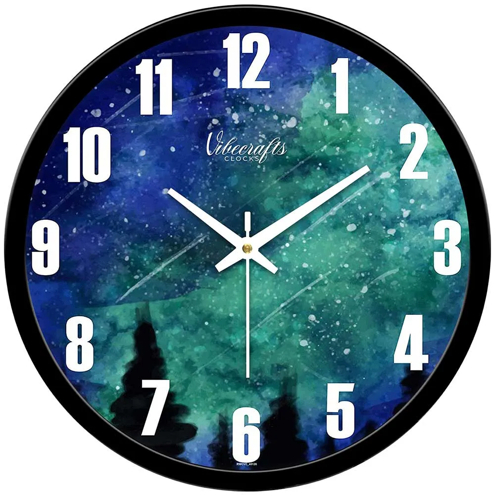 Beautiful Night Sky Designer Wall Clock