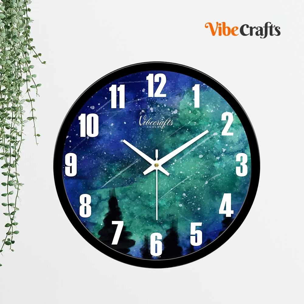 Beautiful Night Sky Designer Wall Clock