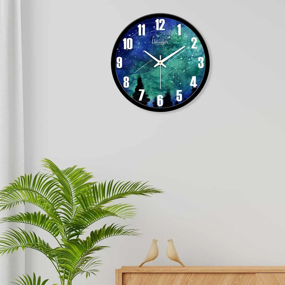 Beautiful Night Sky Designer Wall Clock