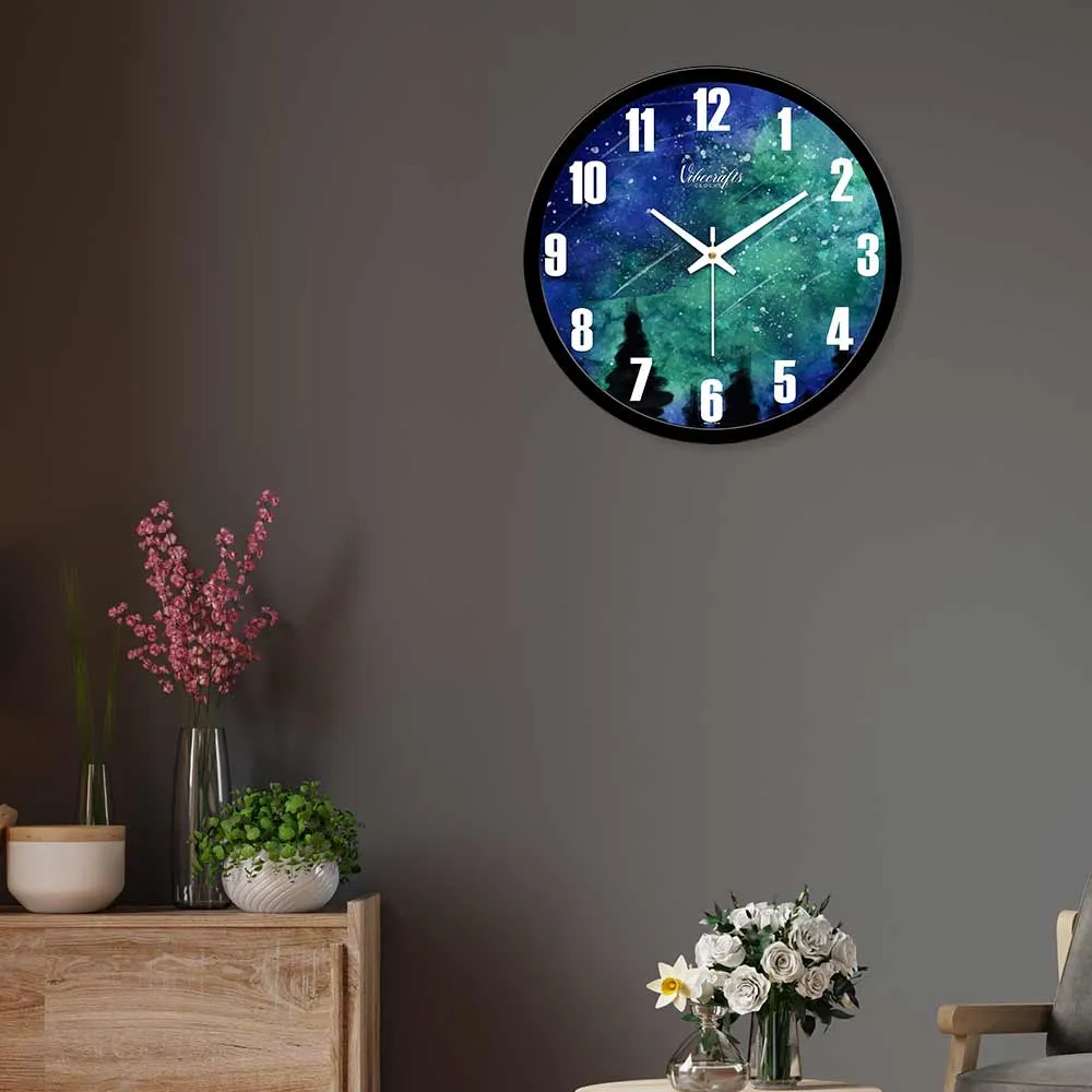 Beautiful Night Sky Designer Wall Clock