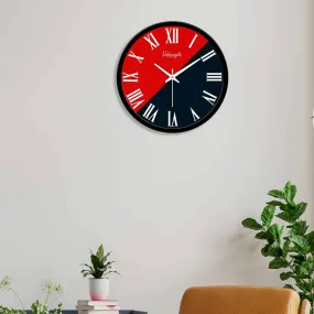 Beautiful Red & Black Background Pattern Designer Wall Clock