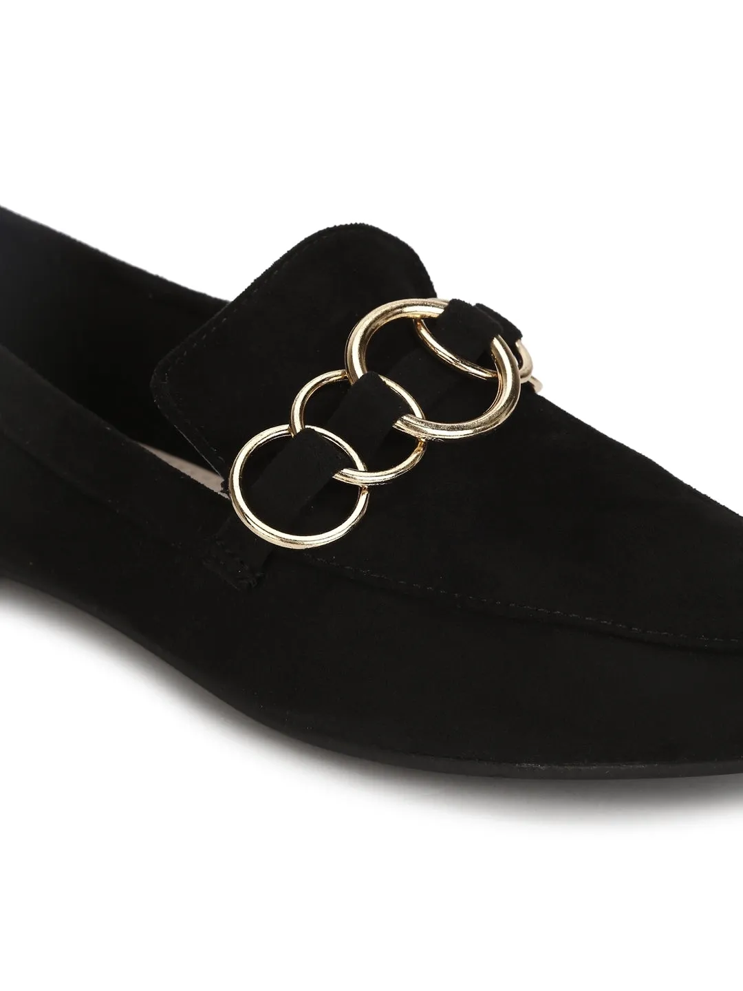 Black Micro Golden Chain Loafer