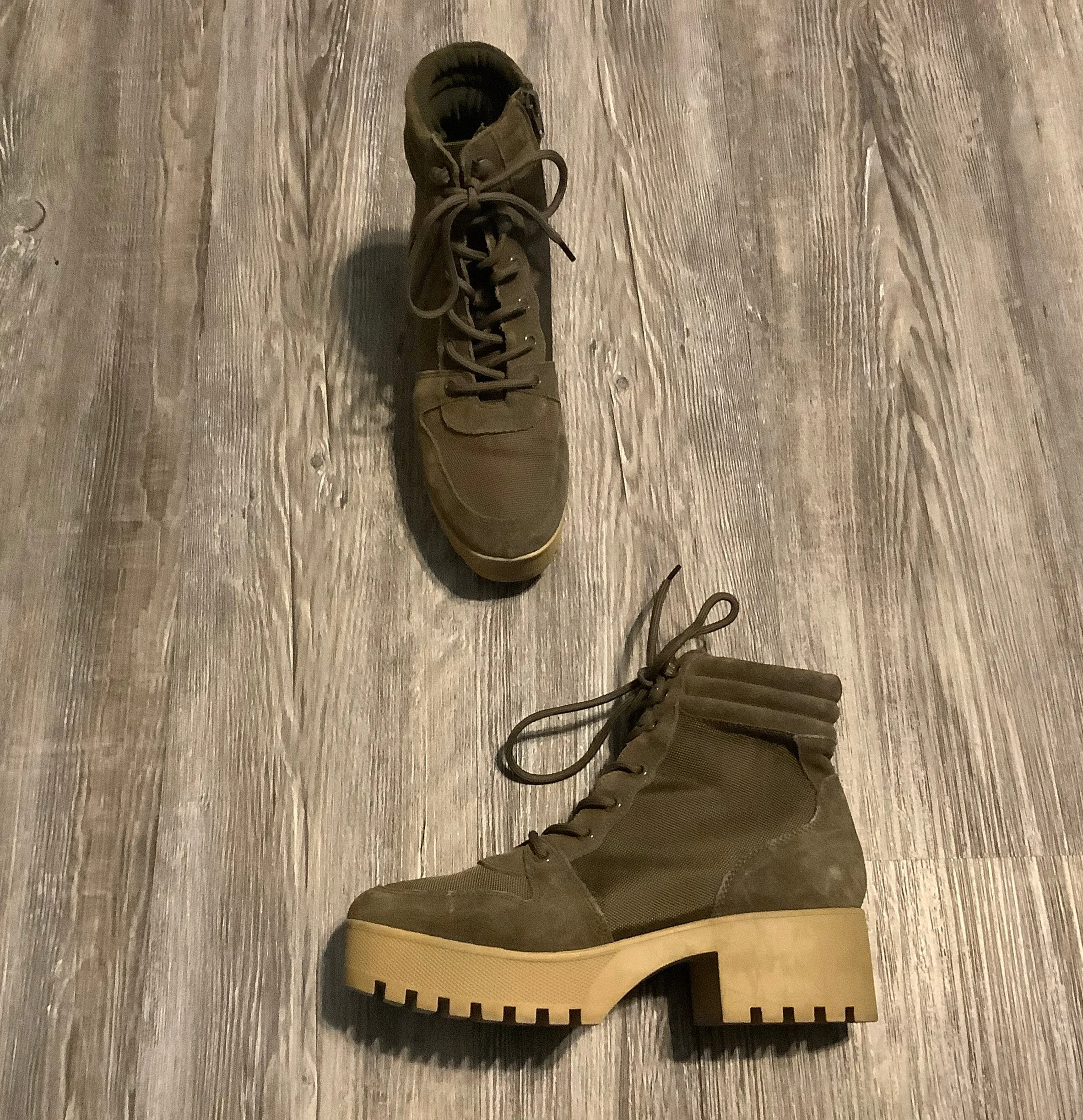 Boots Combat By Steve Madden In Green, Size: 8