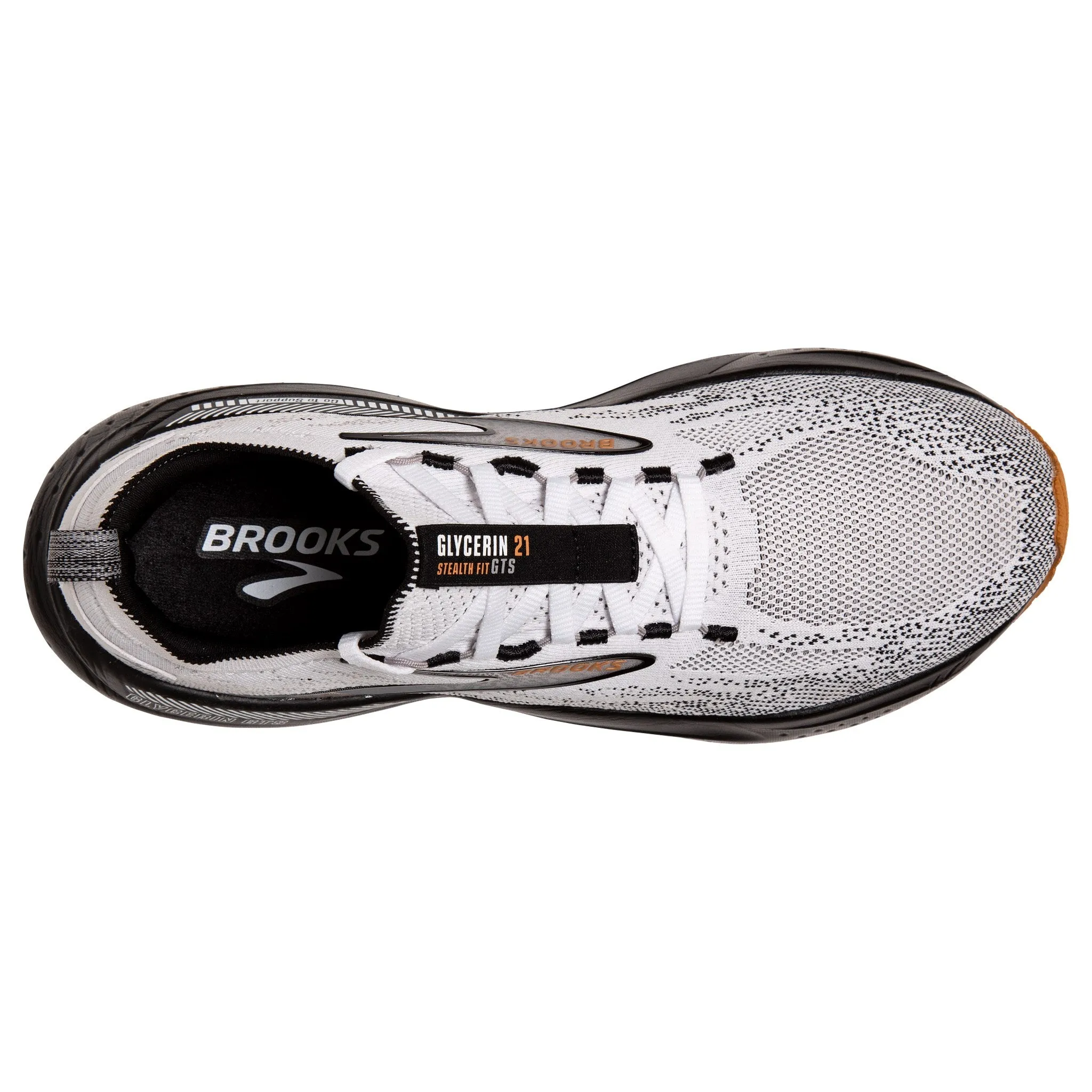 Brooks Glycerin StealthFit GTS 21 White Grey Black