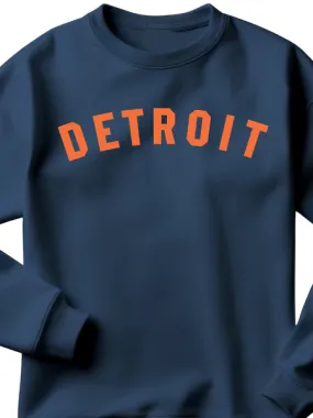 Detroit Classic Unisex Sweatshirt - Orange / Navy