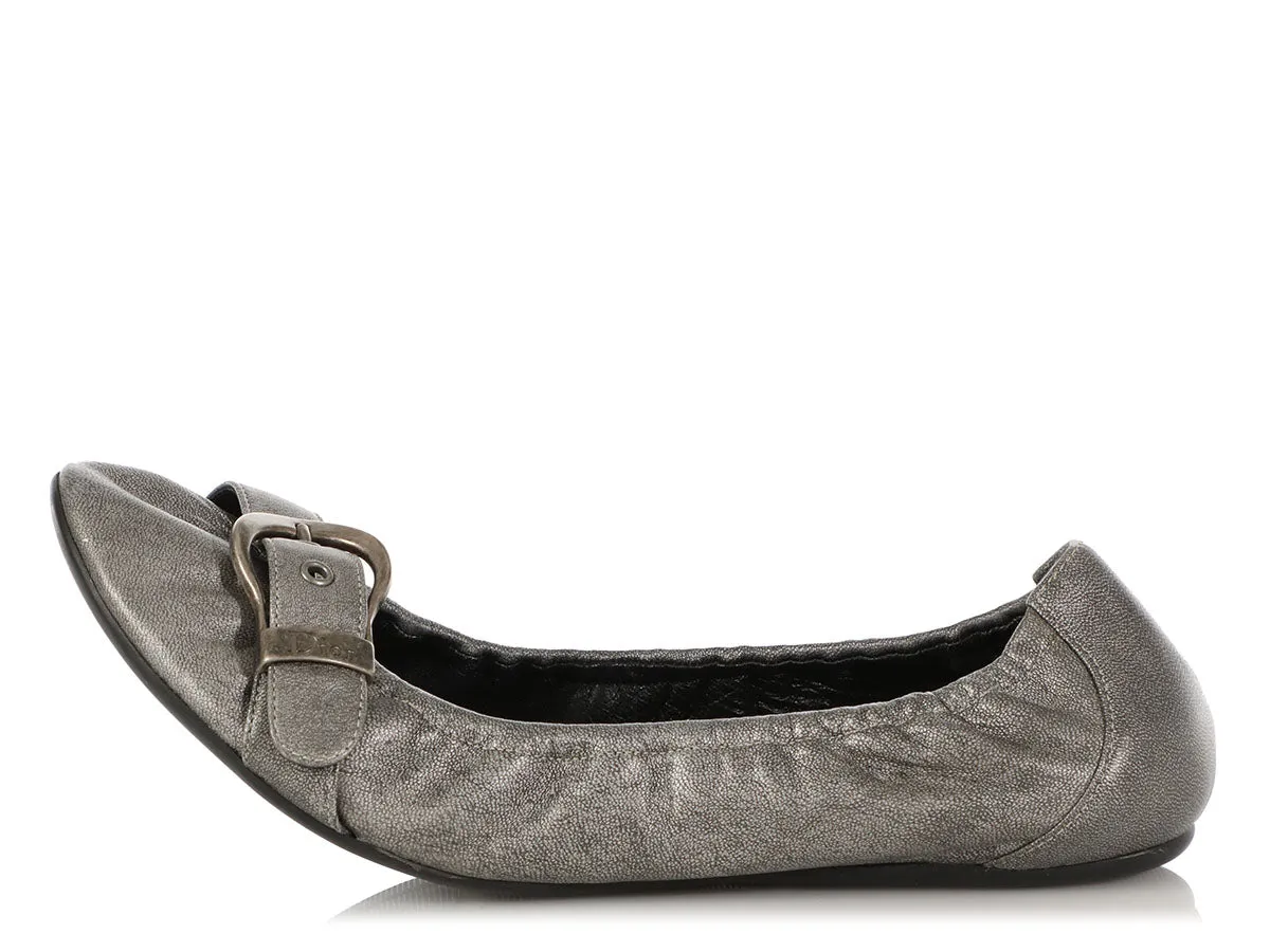 Dior Pewter Western Ball Ballet Flats