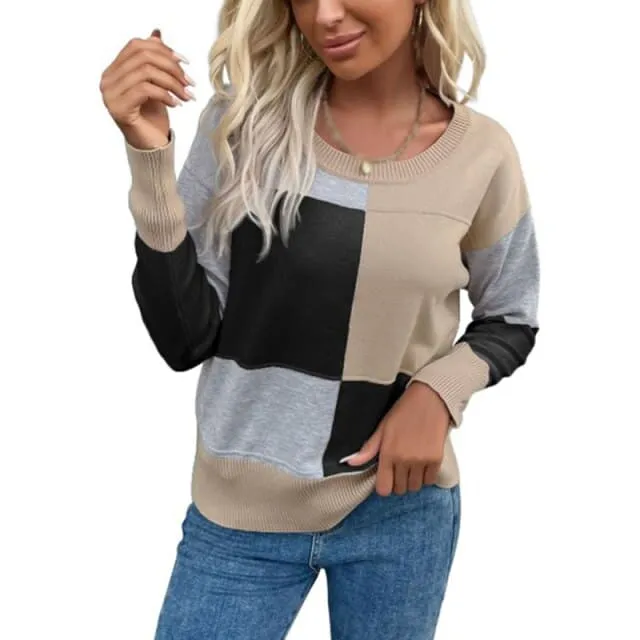 DressBetty - O Neck Casual Women Sweater Soft Warm Long Sleeve Knitted Pullover Loose Fit Autumn Winter Outfits