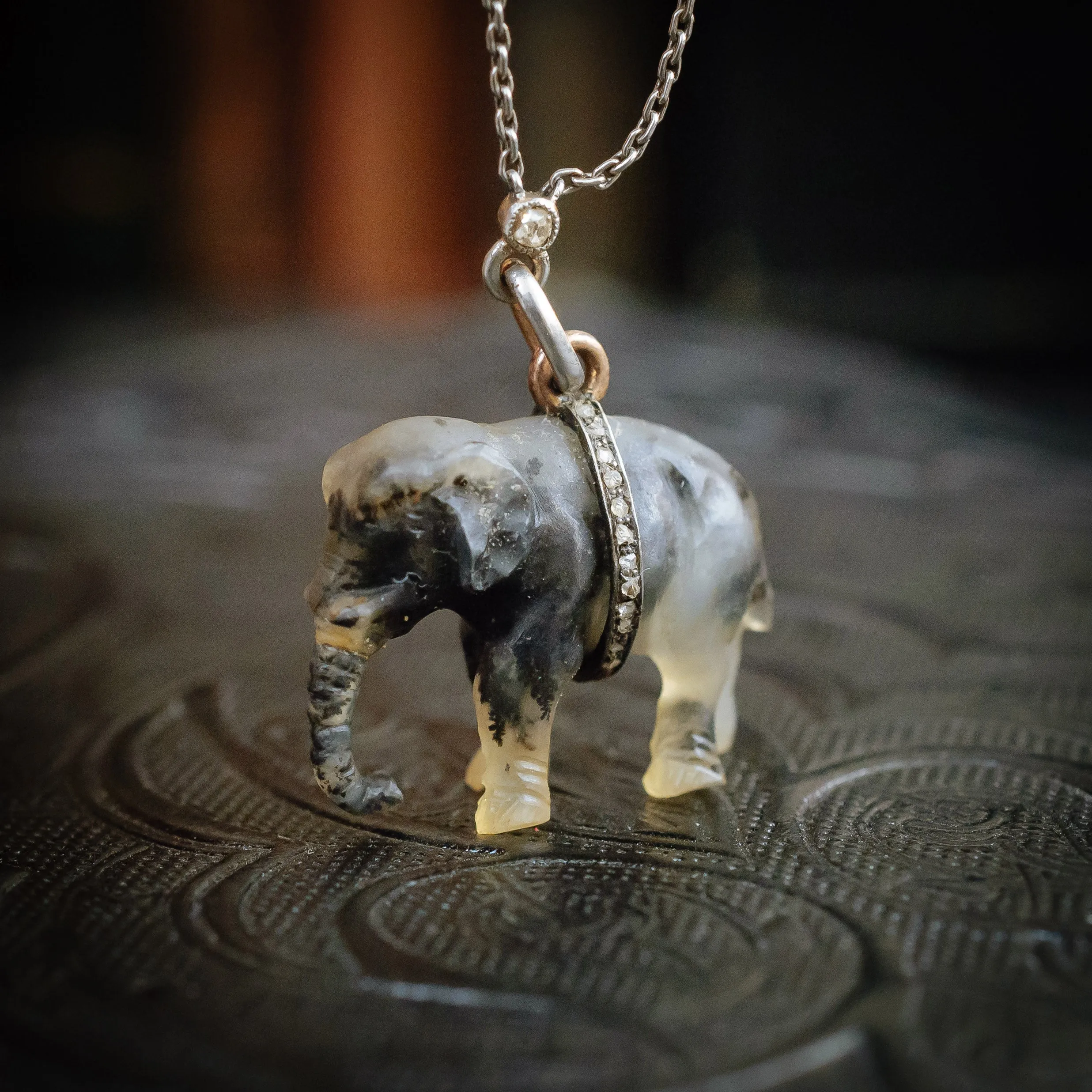 Exotically Enchanting Indian Raj Period Elephant Pin