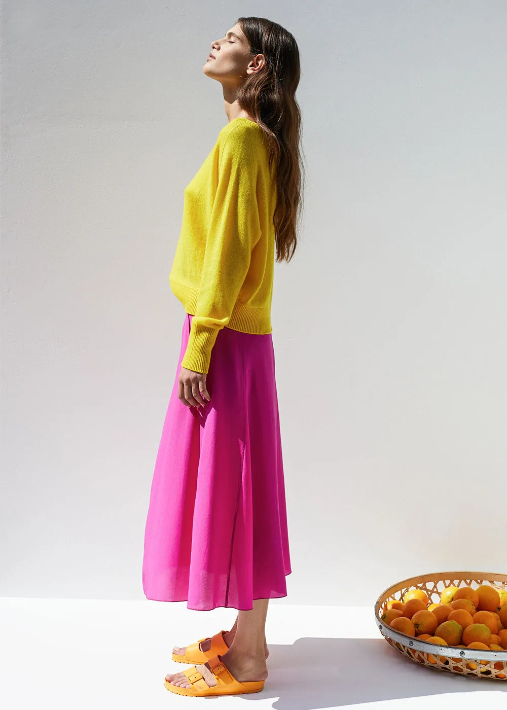 FLOWING SILK SKIRT "LEANDRA"