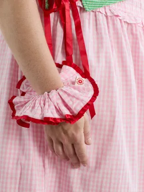 Frill Scrunchie - Pink Gingham