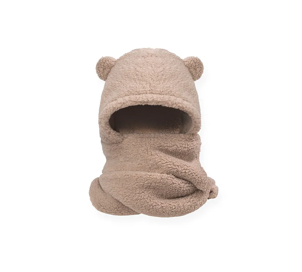 Hat Scarf and Gloves 3 In 1 Cute Bear Plush Hat