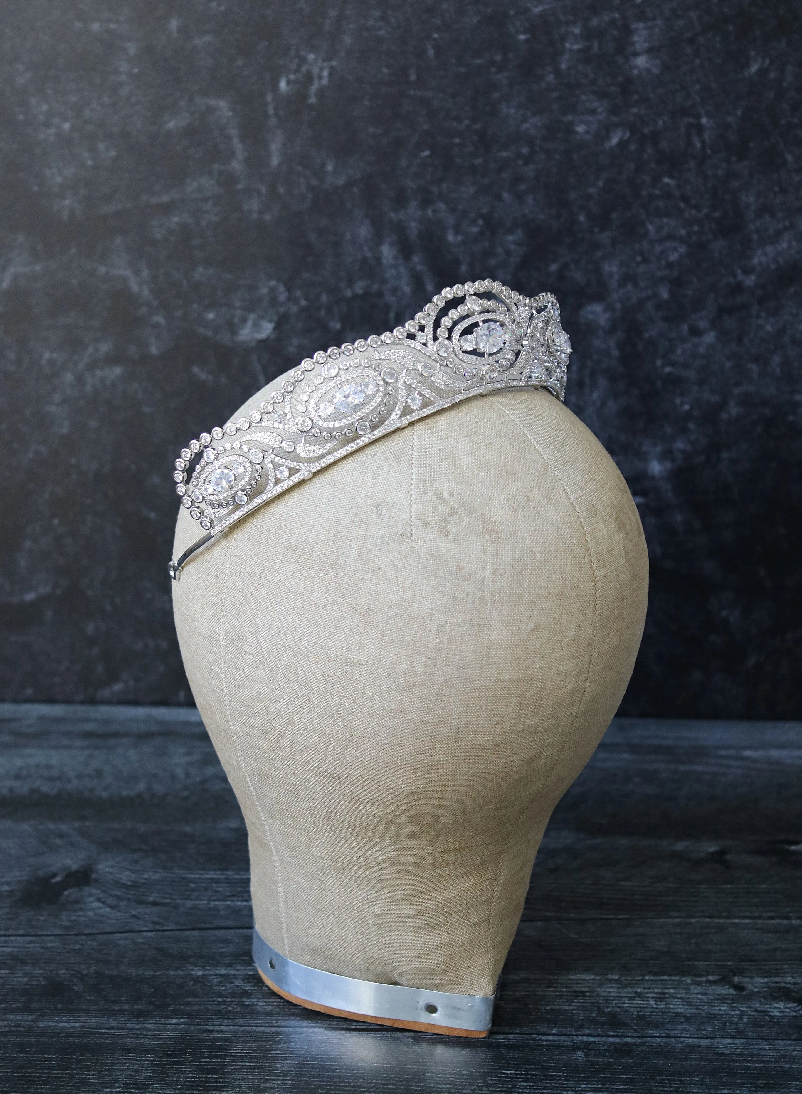 HYACINTH Simulated Diamond Bridal Tiara