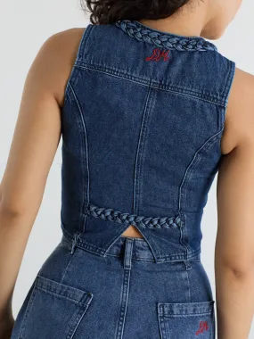 Isla Denim Vest - Vintage Wash