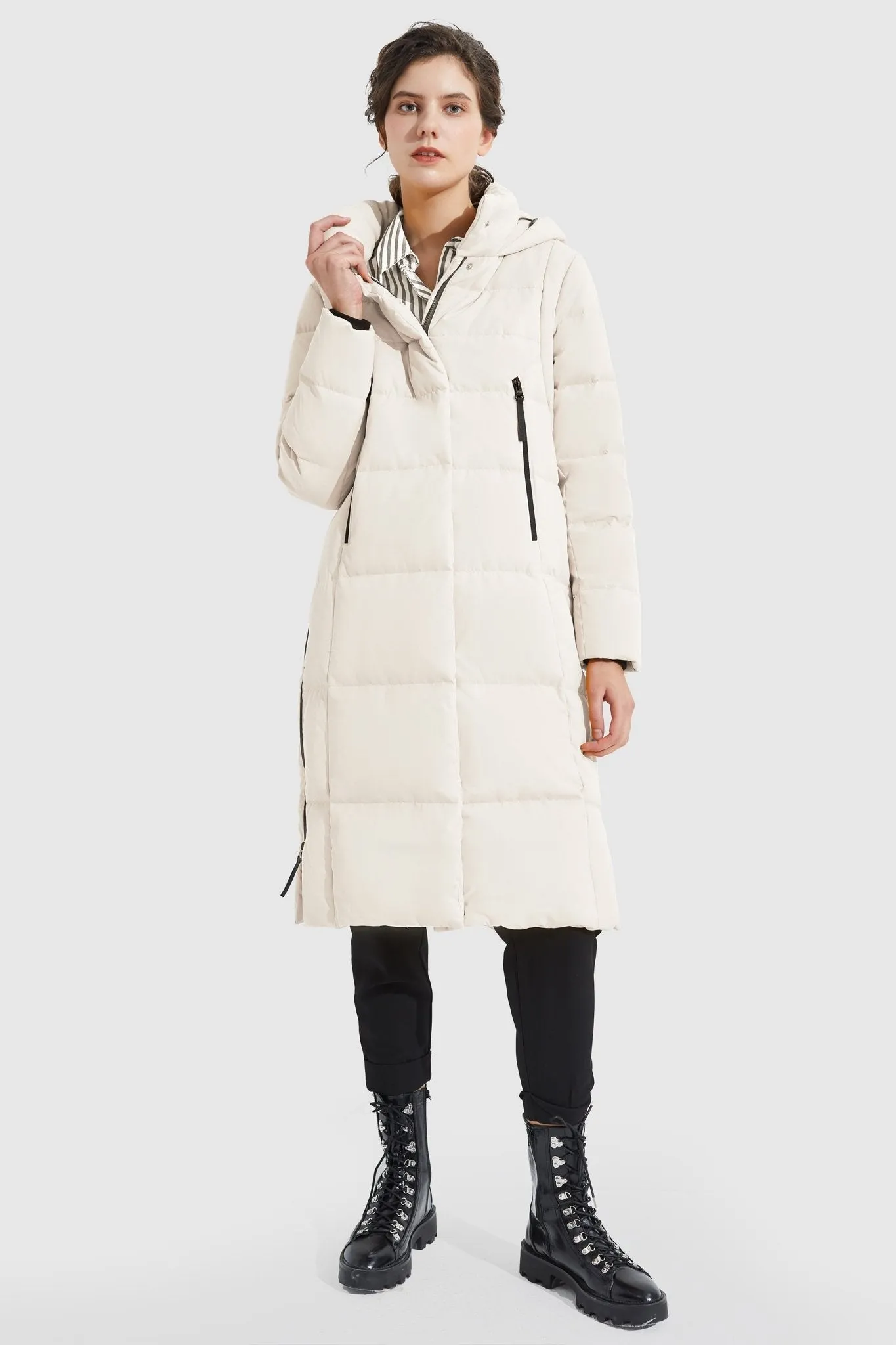 Knee Length Thickened Down Jacket