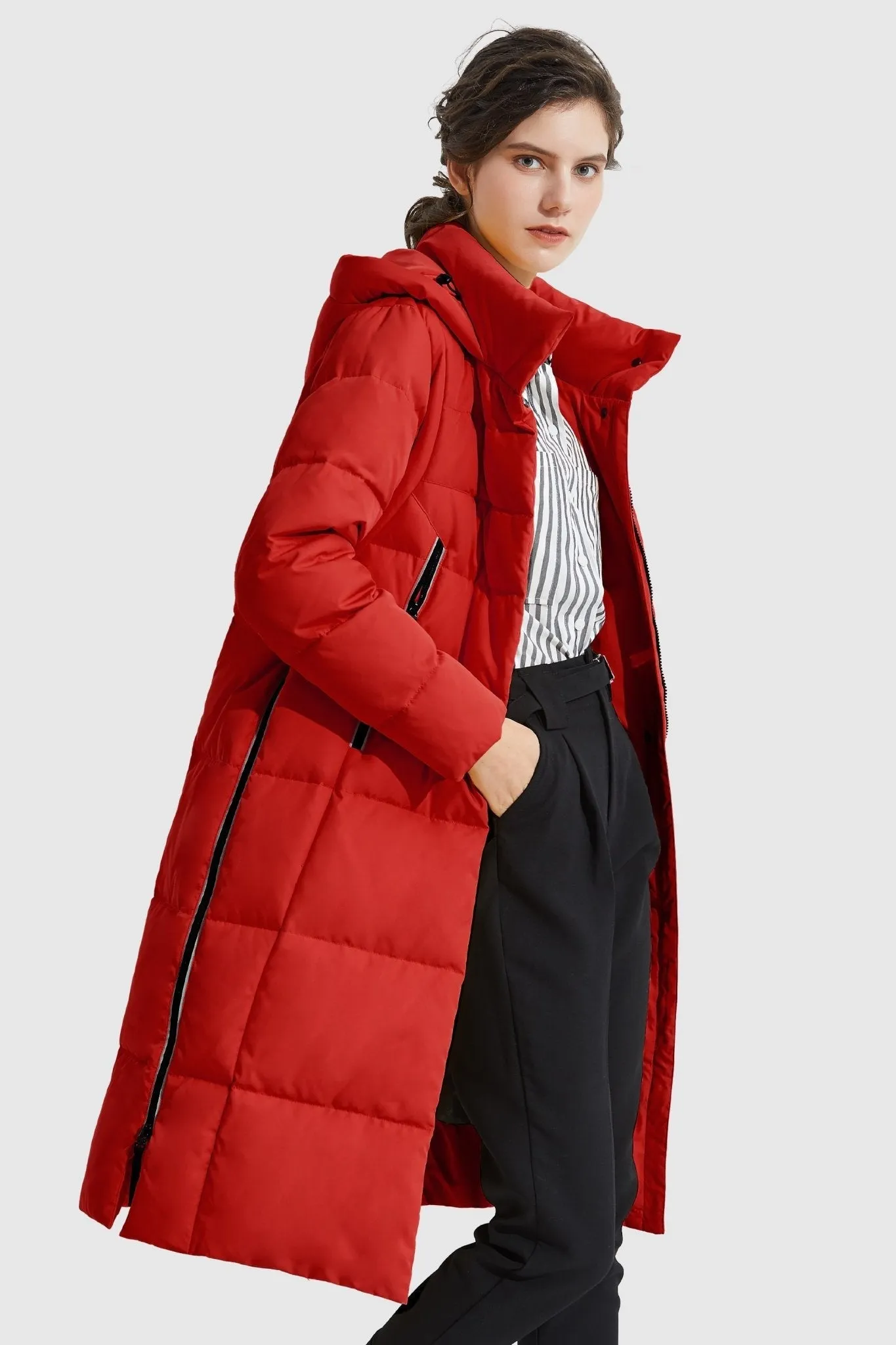 Knee Length Thickened Down Jacket