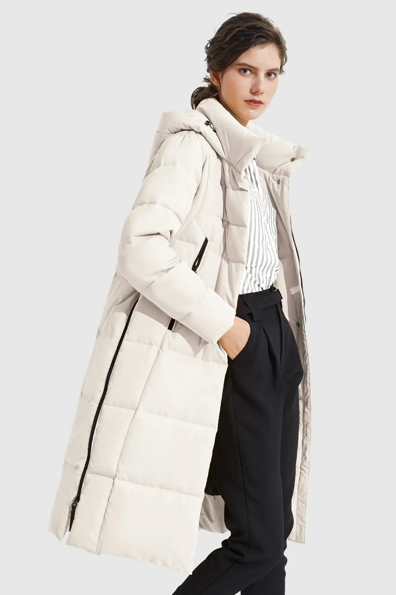 Knee Length Thickened Down Jacket