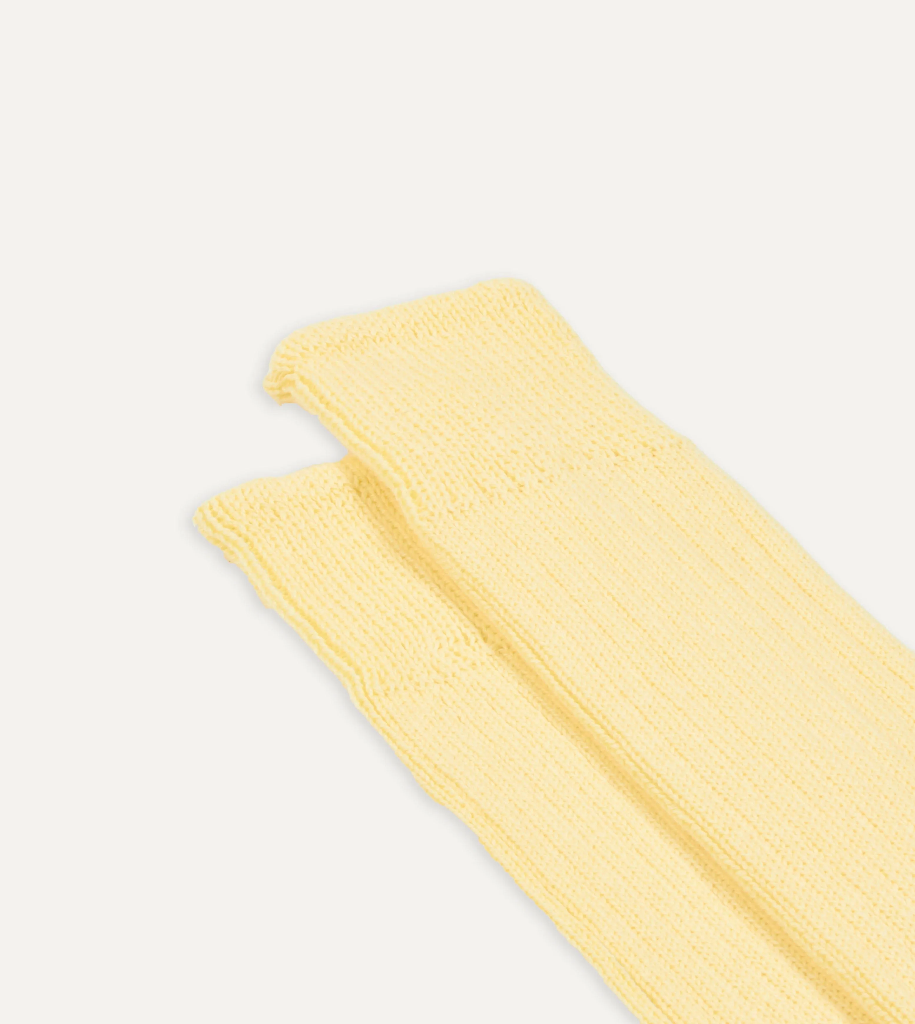 Light Yellow Cotton Sports Socks