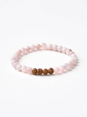 Mala Bead Bracelet - Rose Quartz