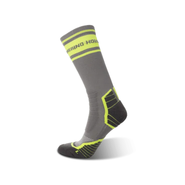 Men's Ride Soft Cycling Gray crew socks 2-packs