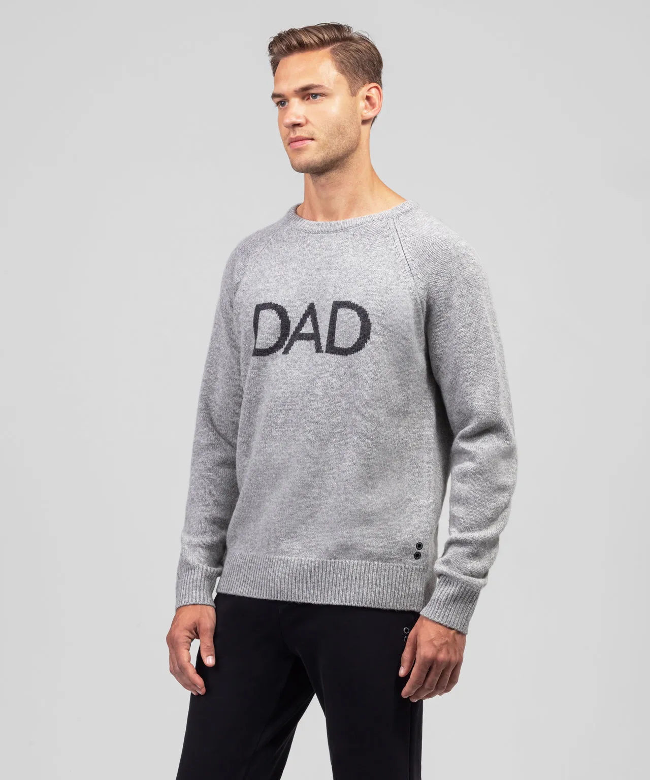 Nordic Wool Sweater "DAD": Heather Grey