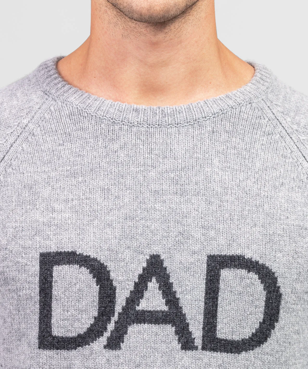 Nordic Wool Sweater "DAD": Heather Grey