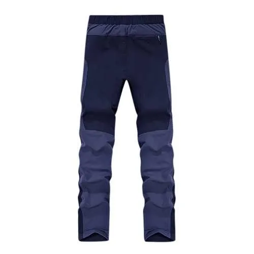 Outdoor Soft Shell Pants Male Waterproof Windproof Elastic Sports Hiking Climbing Trousers