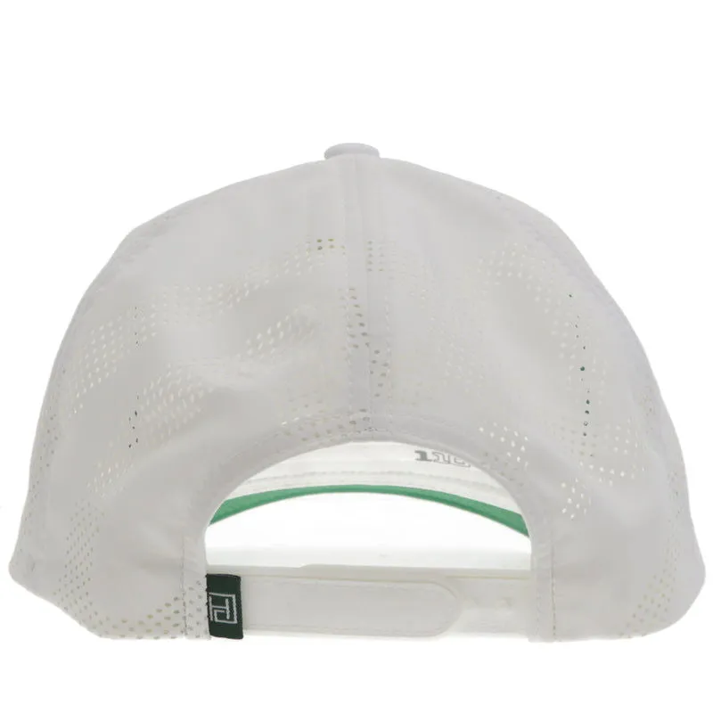 "COWBOY GOLF" HAT WHITE W/GREEN & WHITE PATCH