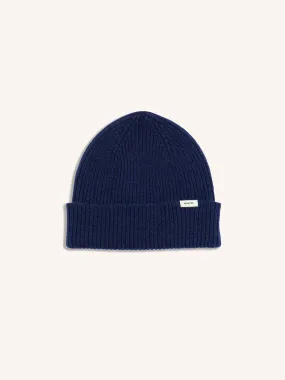 Spey Beanie in Royal Blue Lambswool