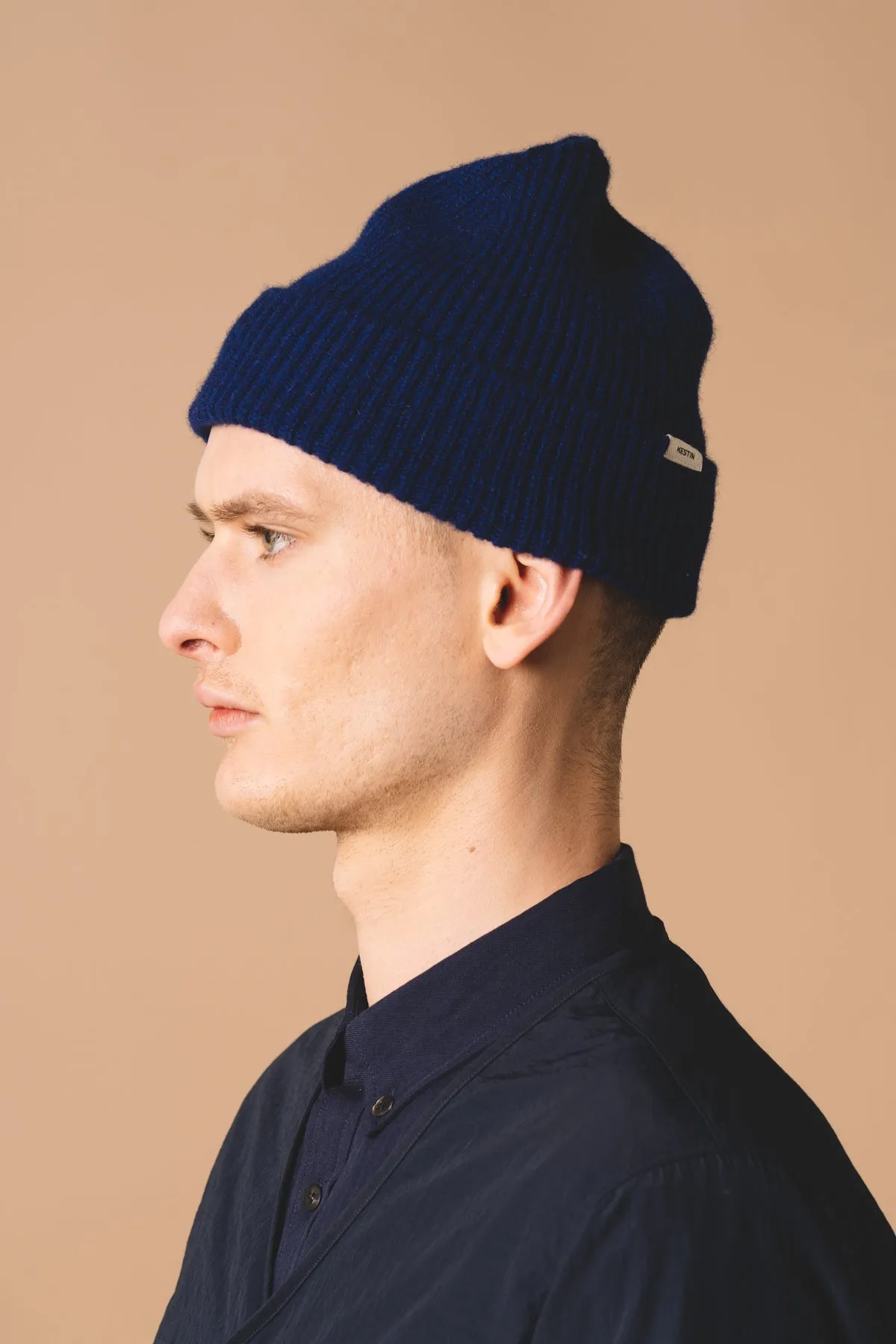 Spey Beanie in Royal Blue Lambswool