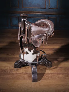 Texas Longhorn Stud Saddle Bar Stool