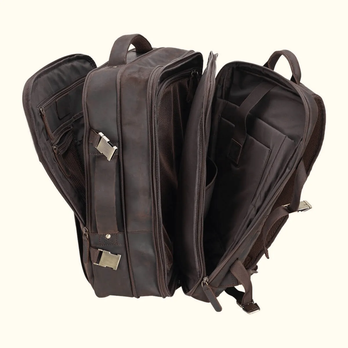 The Stetson Peak - Expandable Mens Leather Backpack