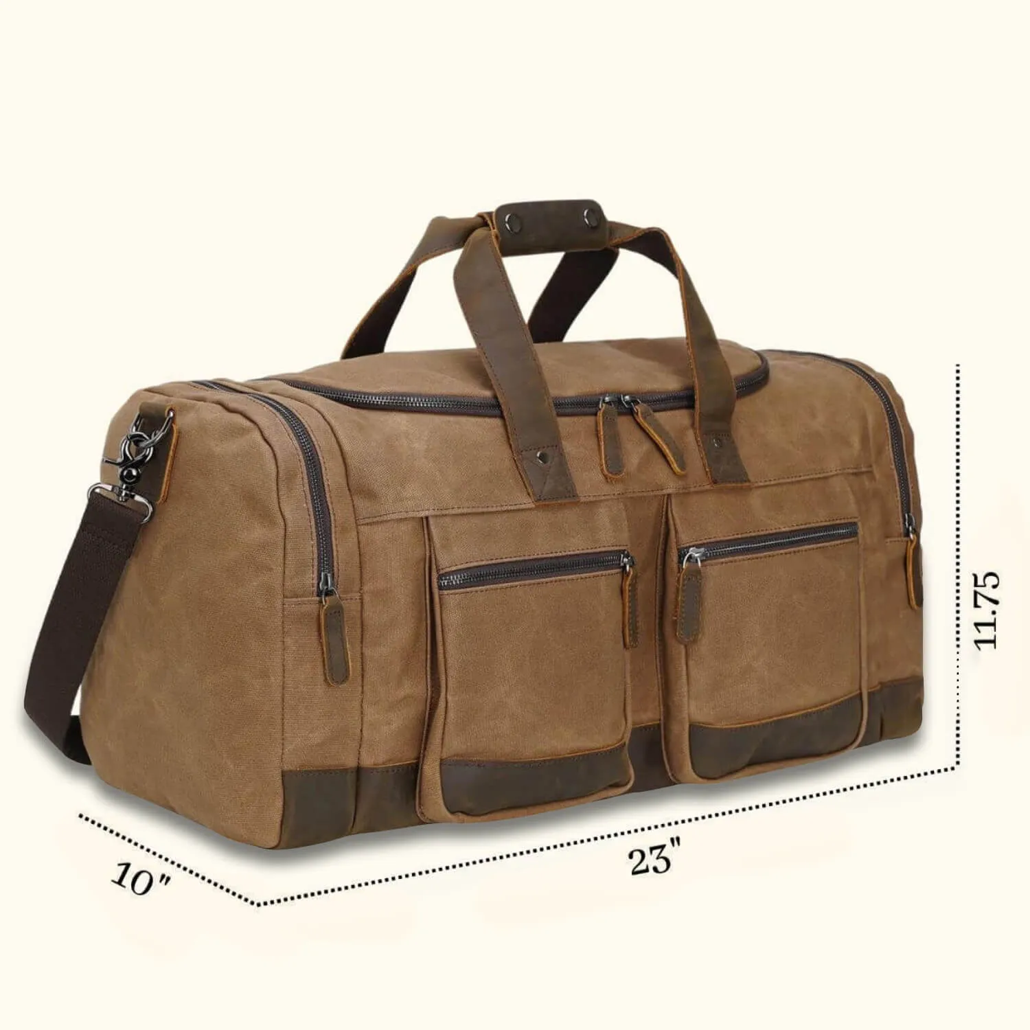 The Weekender - Waxed Canvas Leather Duffel