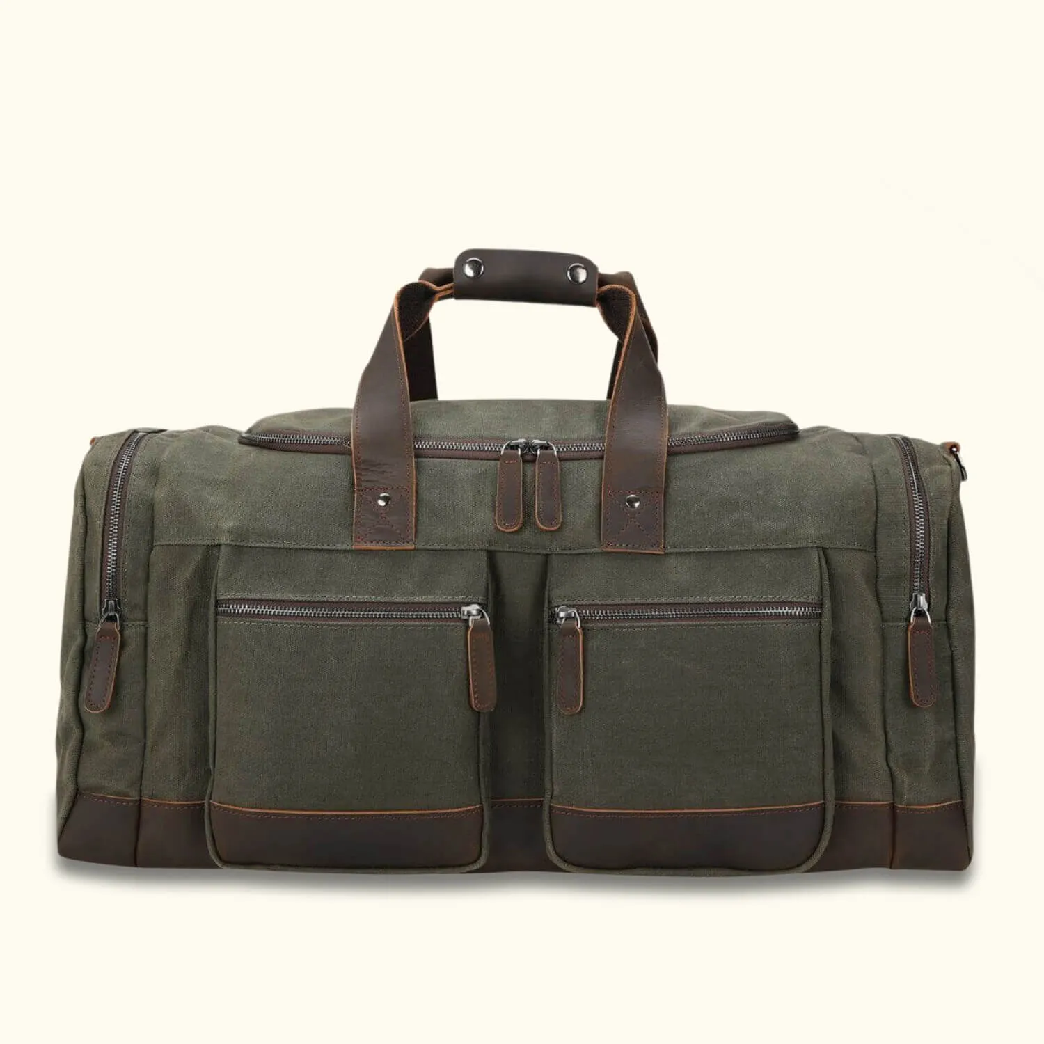 The Weekender - Waxed Canvas Leather Duffel