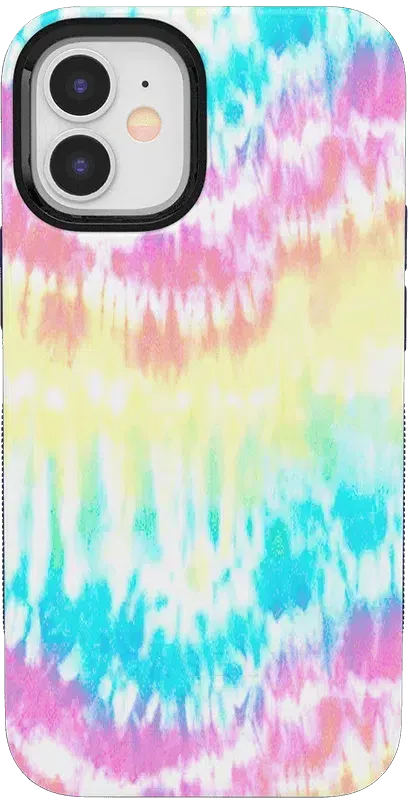 Wild & Free | Classic Rainbow Tie Dye iPhone Case