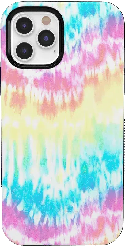 Wild & Free | Classic Rainbow Tie Dye iPhone Case